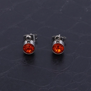 Orecchini A Lobo In Acciaio Inossidabile Tondi Cristallo Sfaccettato Colorato Accessori Gioielli Con Occhiello Per Creazione Gioielli Fai Da Te