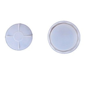 Runde Silikonform für Aufbewahrungsboxen mit Diamant-Facetten für DIY-Harz und Kerzen