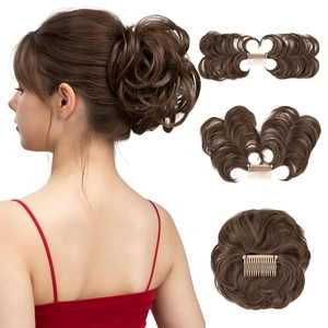 Postiche Chignon Décoiffé Extension En Fibre Synthétique Résistante À La Chaleur Avec Peigne D'Insertion Pour Femmes Look Naturel