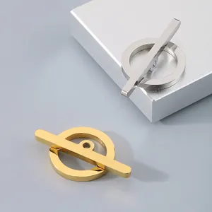 Stainless Steel Toggle Clasp Round OT Connector For DIY Jewelry Making Bracelet Necklace Accessories Polished Minimalist