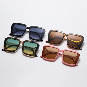Square oversized sunglasses for men and women in black, amber, and tortoiseshell colors