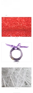 Vista macro di braccialetti flessibili con glitter e fiocchi decorativi in seta morbida