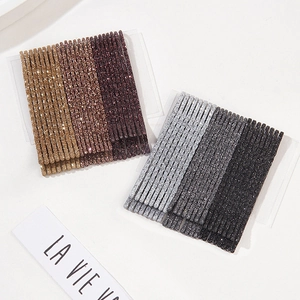 Glittery Metal Hair Clips Gradient Wavy Straight Bobby Pins Fashion Hairpins Accessories For Women Girls