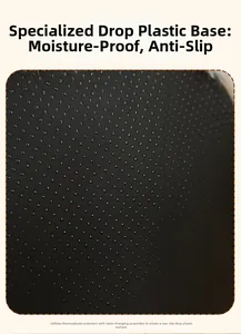 Macro detail of anti-slip drip plastic base for moisture-proof pet bed stability