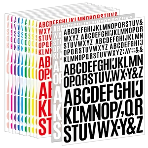 Colorful alphabet stickers set with uppercase letters A-Z for scrapbooking and DIY crafts
