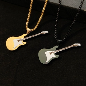 Pendenti per chitarra elettrica in acciaio al titanio lucido in oro e grigio opaco