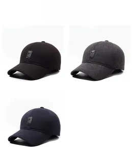 Detailed comparison of winter baseball caps in black, gray, and navy blue with ear flaps