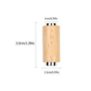 Powerful wood grain cylindrical magnet for cat eye nail polish with silver metal ends