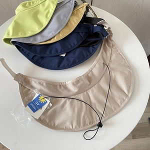 UPF50+ sun visor hats for women in multiple colors with adjustable chin straps