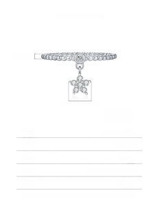 Size chart showing S925 sterling silver star ring dimensions and jewelry specifications