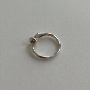 925 Sterling Silver Ring Minimalist Knotted Tied Geometric Organic Design Fashion Jewelry Women Gift