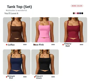 Détail du legging de yoga taille haute en V et du soutien-gorge de sport à col carré