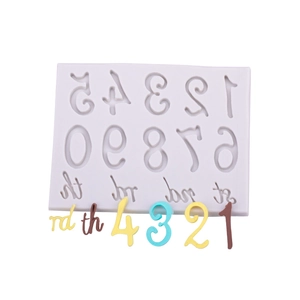 Silicone Numbers And Letters Molds For Fondant Cake Decorating Chocolate Clay Resin Crafting Tools Flexible Nonstick