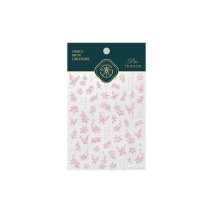 Holographic butterfly and floral nail art stickers M-1133 with 3D embossed texture