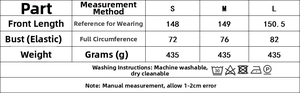 Size chart for yellow slim fit tube dress showing length and bust measurements