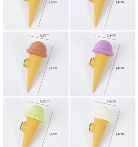 Detailansicht der 14 cm PU-Eiswaffeln mit Magnetrückseite und realistischer Textur