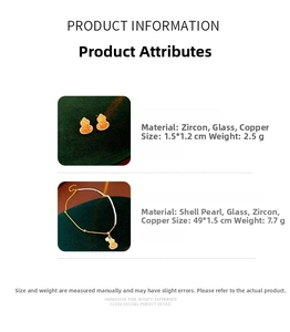 Détails d'un ensemble de bijoux en or 18 carats avec perles et zircons orange de style