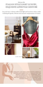Detailed view of red silk satin slip dress with elegant bohemian diamond earrings