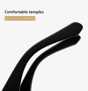 Detail of comfortable curved sunglass temples with anti-slip design for secure fit