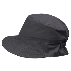 Casquette pare-soleil en nylon gris foncé avec bord souple et élastique arrière