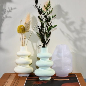 Vaso di fiori a spirale in resina e stampo in silicone per creazioni artistiche fai da te