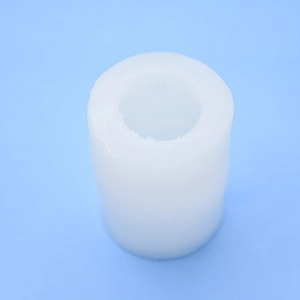 Macro shot of white translucent silicone mold for torch ice cream cone DIY projects