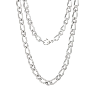 Chunky Chain Necklace Stainless Steel Textured Twist Links Vintage Industrial Style Jewelry For Men And Women