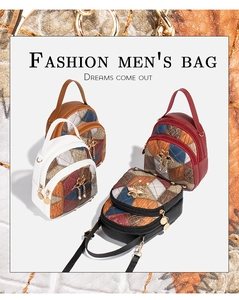 Mini textured leather backpacks with bee charms in white brown burgundy and black