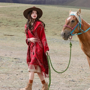 Scialle Sciarpa Etnica Paisley Caldo Acrilico Imitazione Cashmere Con Nappine Bohemien Vintage Spessa Per Viaggi All Aperto Donna