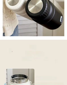 Detailed view of the wide-mouth opening on a 1000ml stainless steel insulated flask