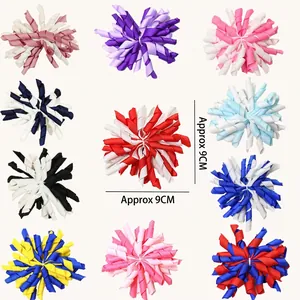 Handmade Korker Hair Bow Spiral Curly Grosgrain Ribbon Duckbill Clip For Girls Kids Toddlers Cute Hair Accessories