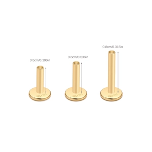 Detailed comparison of S925 sterling silver earring studs in three different lengths