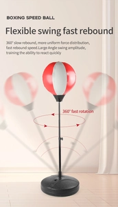Pelota de boxeo vertical con rotación de 360 grados y soporte ajustable para entrenamiento