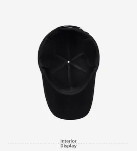 Interior view of winter baseball cap featuring warm ear flaps and reinforced stitching