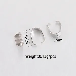 3x7mm stainless steel melon seed clasp for DIY jewelry making and pendant necklaces