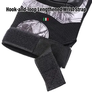 Tactical outdoor gloves with breathable mesh and adjustable velcro wrist straps