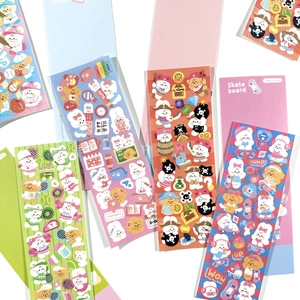 Cute Korean style cartoon animal stickers for DIY scrapbooking with laser finish