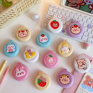 Set di mini specchi pieghevoli e spazzole per capelli con graziosi motivi a cartoni animati