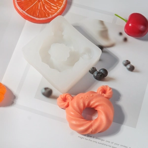 Siliconen donutvorm voor doe-het-zelf fondant bakken met spiraalvormig textuurontwerp