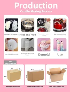 Step-by-step DIY guide for wave candle making using silicone molds and soy wax