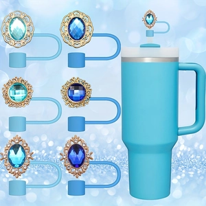 Sparkling blue rhinestone cup charms set for Stanley 30/40oz tumbler handles