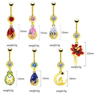Tabella taglie dettagliata per piercing ombelico vintage con specifiche di peso e lunghezza