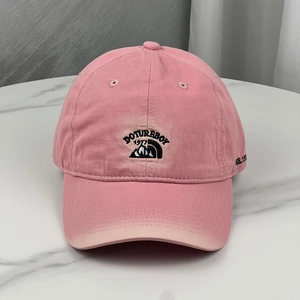 Casquette de baseball en coton rose avec broderie 1977 et visière incurvée pour soleil