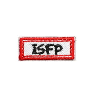 Mini écusson brodé ISFP pour la décoration DIY de sacs et de vêtements