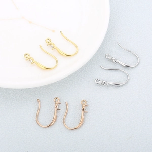 Set aus Gold Silber und Roségold Zirkonia Ohrhaken für Schmuckherstellung und DIY