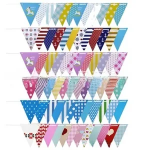 Detail showing various 3D gradient butterfly paper garlands for party hanging decoration