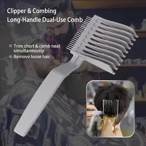 Peigne Professionnel Dégradé De Barbier Peigne Courbé Pour Tondeuse Homme Outil De Coiffure Ergonomique En Plastique