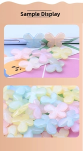 Macro detail of macaron resin glitter bows for DIY jewelry and phone case making