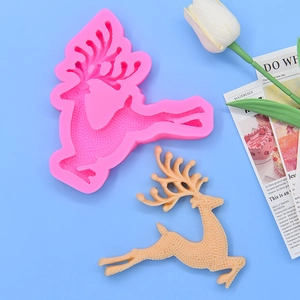 Christmas reindeer silicone mold for DIY cake baking and chocolate handicraft making
