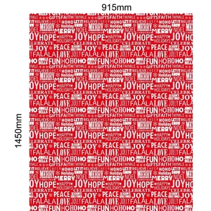 Detailed size specifications for red and white Christmas candy storage gift bag fabric